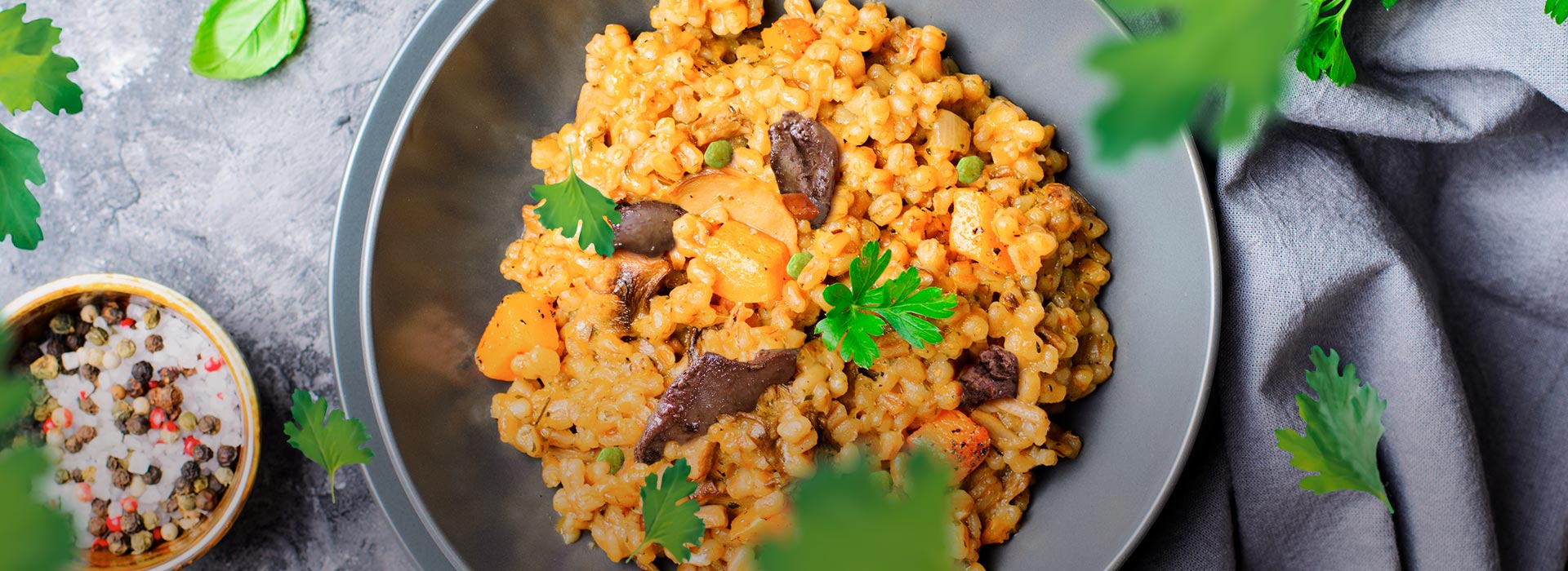 Receta nutritiva: Trigo a la jardinera con hígado de pollo