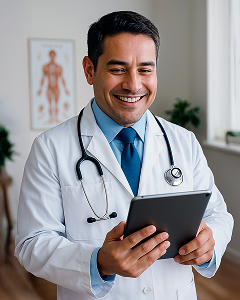 Doctor con tablet
